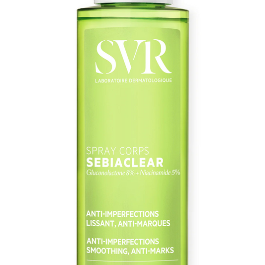 SVR Sebiaclear Spray Corps – Soin purifiant anti-boutons pour dos et corps – Disponible sur La Para du Lac, parapharmacie en ligne N°1 en Tunisie.