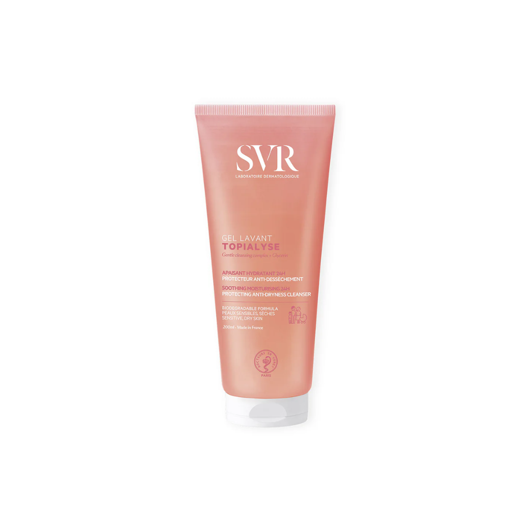SVR TOPIALYSE Gel Lavant 200ml | Nettoyant Doux Apaisant Peaux Sensibles & Sèches
Nettoyez et protégez votre peau avec SVR TOPIALYSE Gel Lavant, le soin lavant ultra-doux pour toute la famille. Enrichi en omégas 3, 6, 9 et niacinamide, il hydrate, apaise et préserve la barrière cutanée tout en réduisant les sensations de tiraillements. Idéal pour les peaux sensibles, sèches et atopiques.
🛒 Disponible sur laparadulac.com, votre parapharmacie en Tunisie au meilleur prix ! 🚀