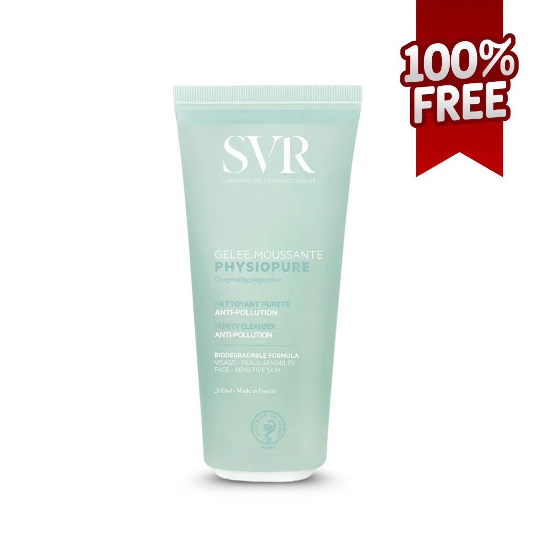 SVR Physiopure Gelee Moussante 200ml nettoyant anti-pollution peaux sensibles | La Para Du Lac