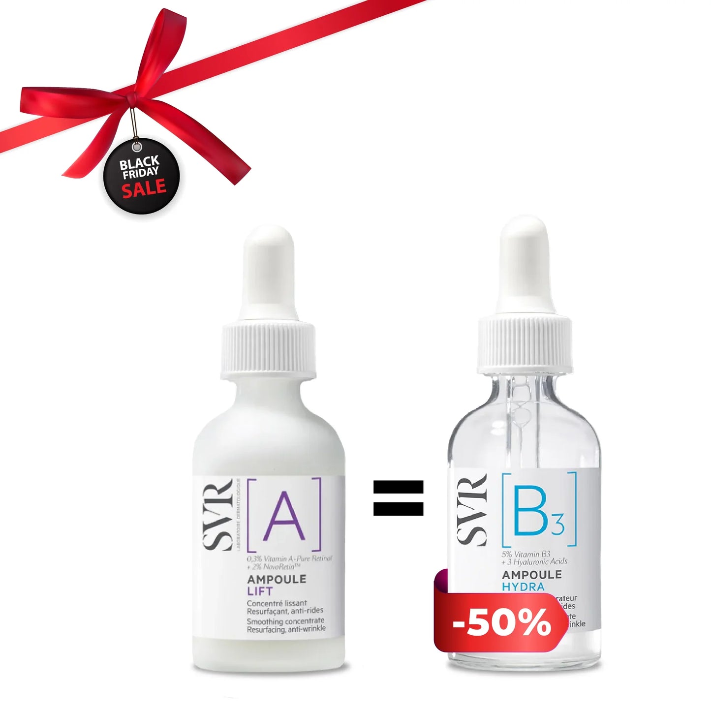 SVR Ampoule Lift et Ampoule Hydra anti-rides et hydratantes, promo Black Friday | La Para Du Lac