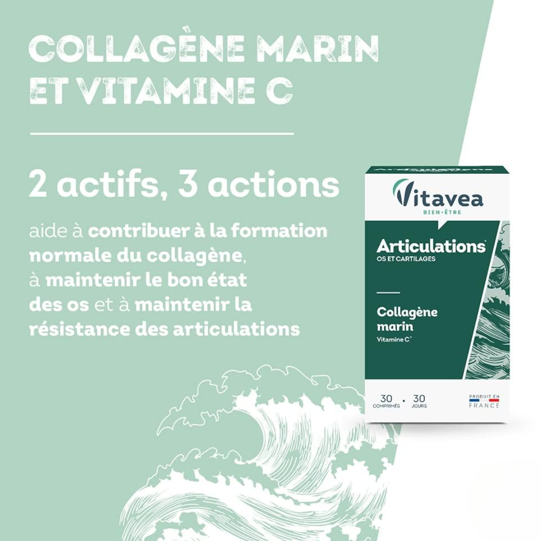 Complément Vitavea articulations au collagène marin – parapharmacie Tunisie sur laparadulac.com – santé des os et mobilité renforcée
