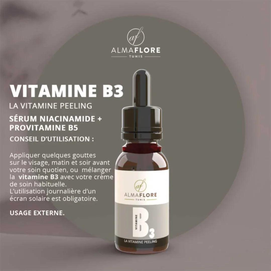 ALMAFLORE Vitamine B3 Niacinamide Tunisie original authentique - parapharmacie en ligne La Para Du Lac