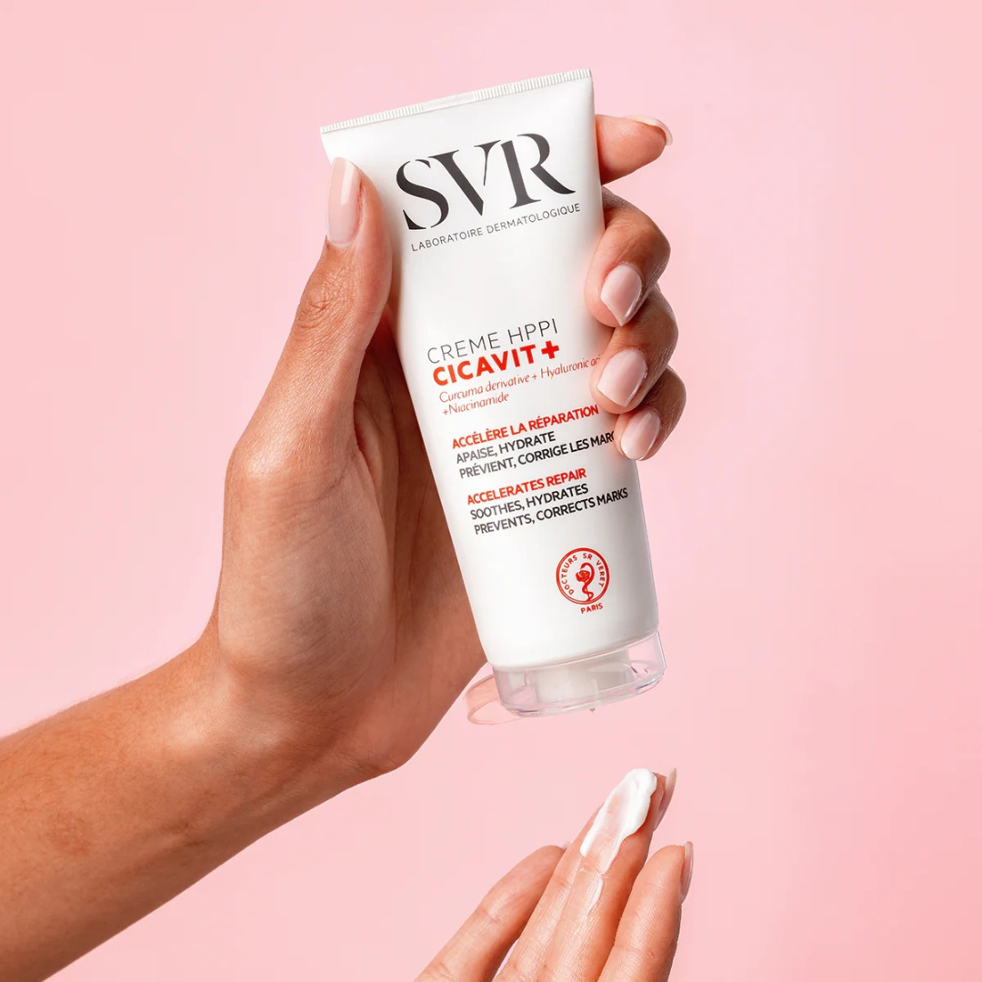 SVR Cicavit+ Crème HPPI Réparatrice Anti-Marques Tunisie – crème réparatrice visage et corps, soin anti-marques et cicatrisant, crème apaisante après irritation ou intervention, dermatologie française SVR, parapharmacie en ligne Tunisie Lac 2, produits SVR pas cher Tunisie, acheter Cicavit+ Crème SVR sur laparadulac.com