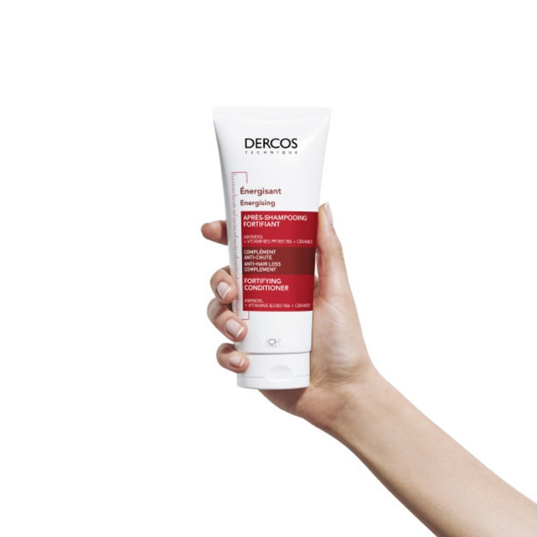 Après-shampooing fortifiant Dercos Vichy disponible sur laparadulac.com, parapharmacie Tunisie pour cheveux affaiblis à Tunis.