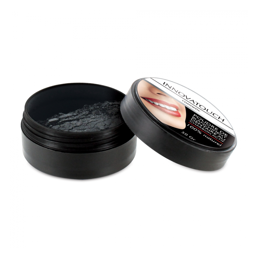 Poudre blanchissante dentaire Innovatouch au charbon actif 100% naturelle, laparadulac.com, parapharmacie Tunisie, pour sourire éclatant