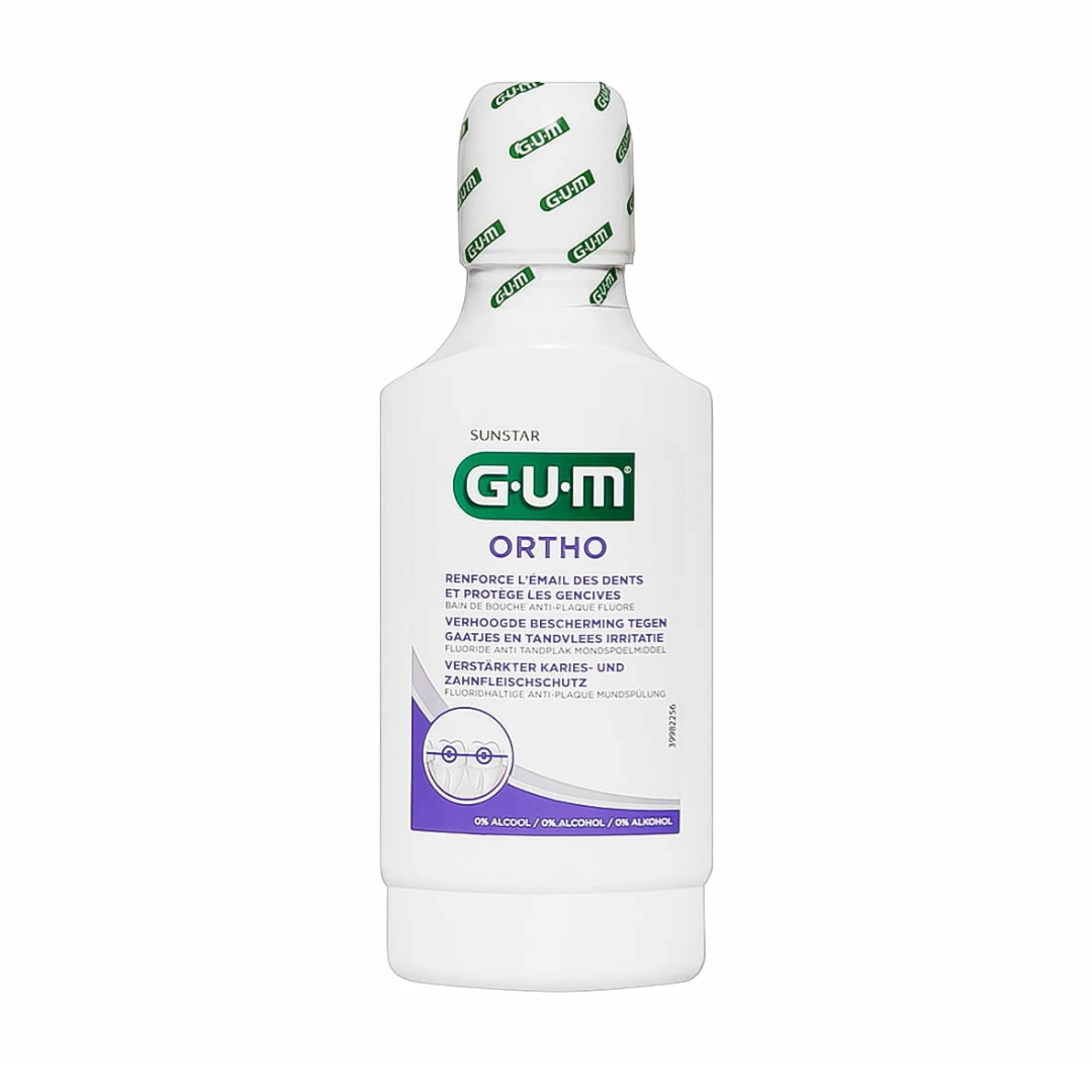 Image du bain de bouche GUM Ortho, soin complet orthodontique en vente sur laparadulac.com, parapharmacie Tunisie en ligne