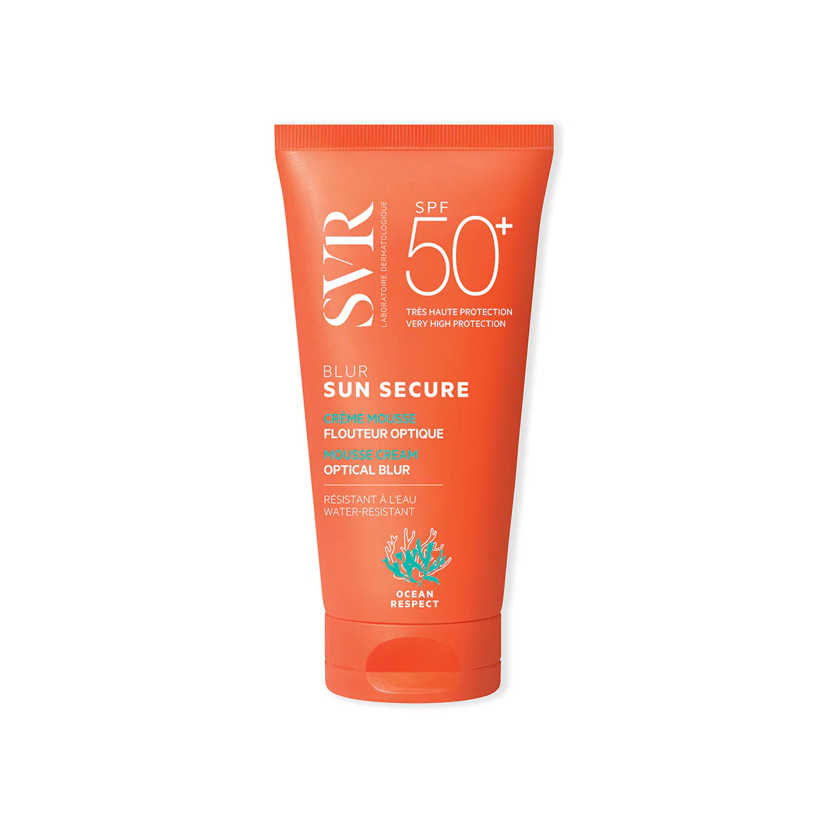 SVR Sun Secure Blur SPF50 Sans Parfum – soin solaire flouteur invisible, sans parfum, pour peau sensible. Disponible sur laparadulac.com, parapharmacie n°1 en Tunisie.