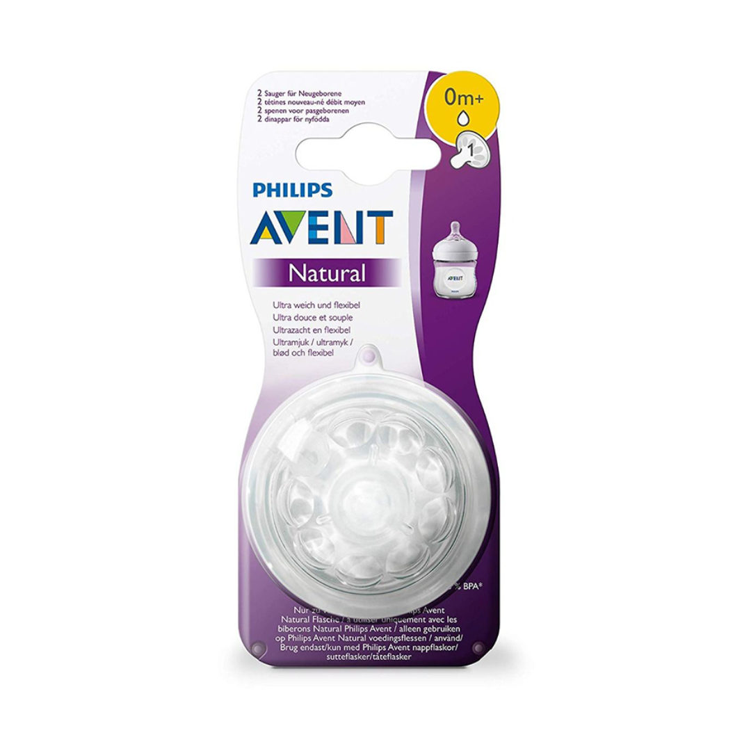 Tétines Avent Natural nouveau-né 0M+, lot de 2, avec valve anti-coliques – laparadulac.com, parapharmacie Tunisie.