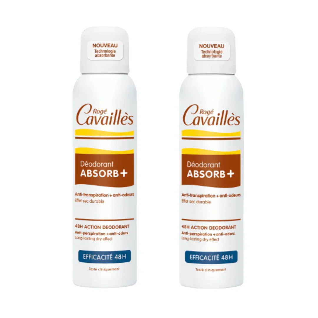 ROGÉ CAVAILLÈS Déodorant Absorb+ 48h Lot De 2 Tunisie original authentique - parapharmacie en ligne La Para Du Lac