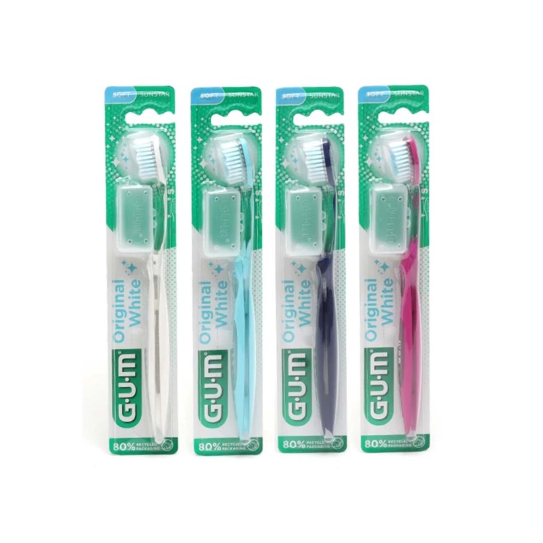 Brosse à dents GUM Original White Compact Souple 561, laparadulac.com, parapharmacie Tunisie, pour dents blanches et gencives protégées