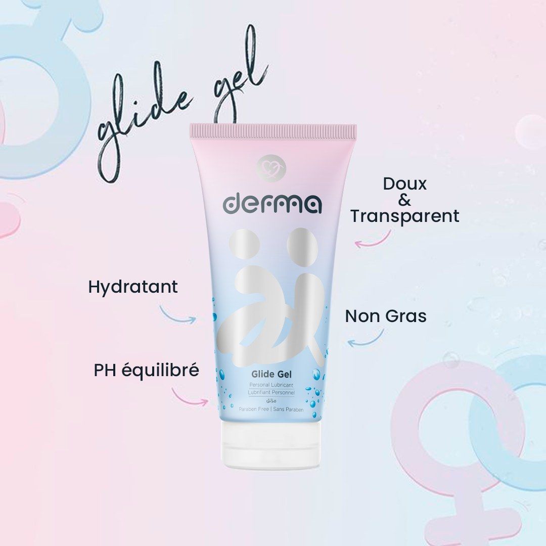 DERMA Glide Gel Lubrifiant intime hydratant 75gr sur laparadulac.com, parapharmacie Tunisie.