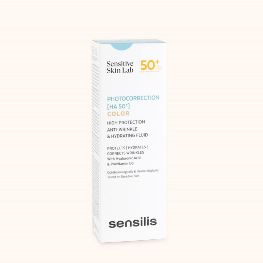 “Sensilis Photocorrection SPF 50+ fluide écran invisible 50 ml, hydratant anti-rides, parapharmacie Tunisie laparadulac.com”