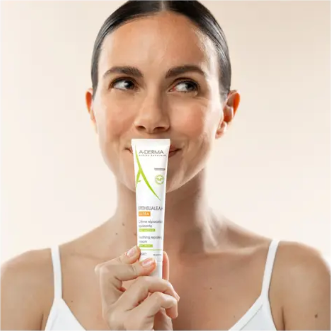 Crème A-DERMA Epitheliale AH Ultra apaisante et réparatrice en vente sur laparadulac.com, parapharmacie Tunisie, adaptée visage et zones intimes.