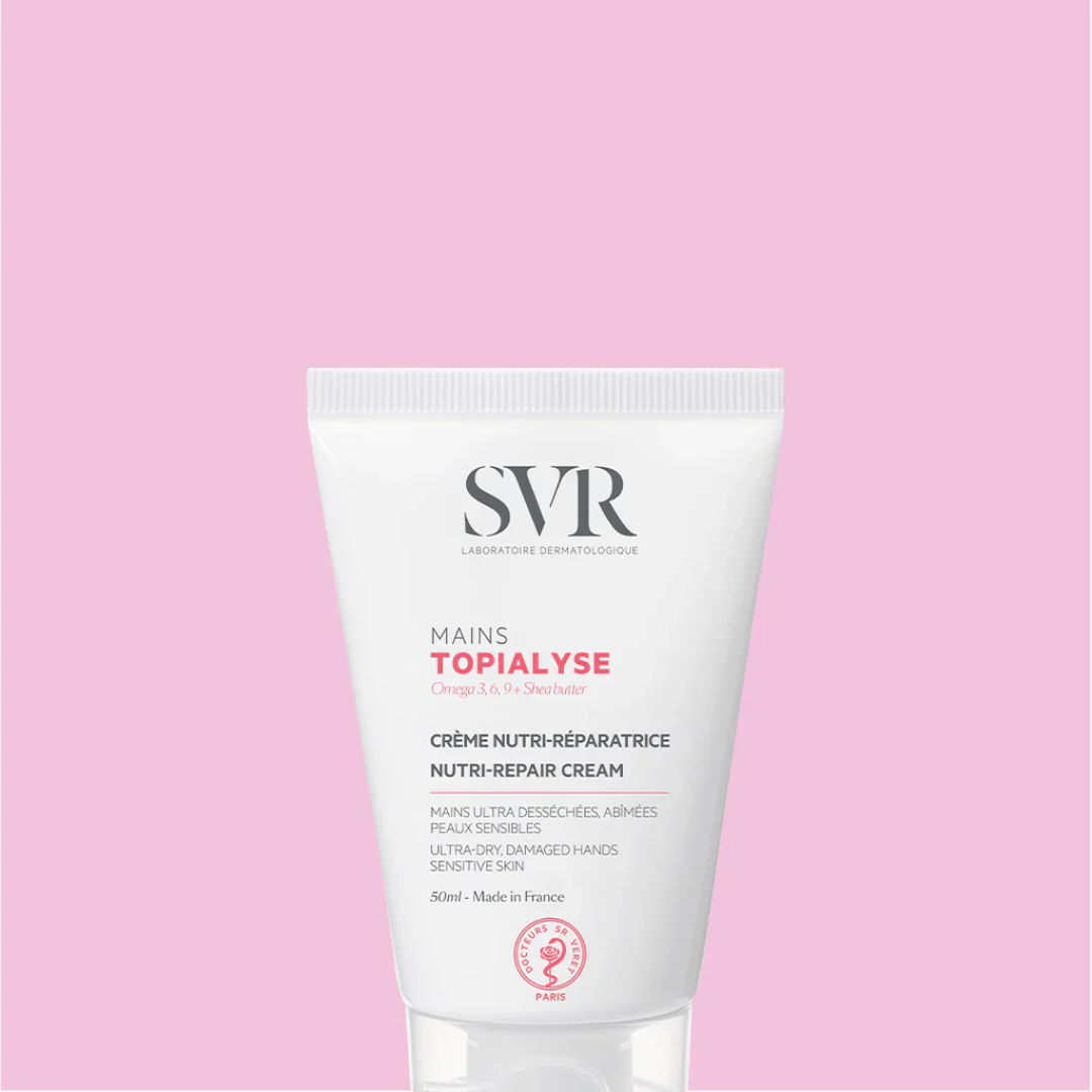 SVR Topialyse Mains Tunisie – crème mains nourrissante et réparatrice, soin anti-sécheresse et protecteur quotidien, crème hydratante intense SVR, dermatologie française, parapharmacie en ligne Tunisie Lac 2, produits SVR pas cher Tunisie, acheter crème SVR Topialyse Mains sur laparadulac.com