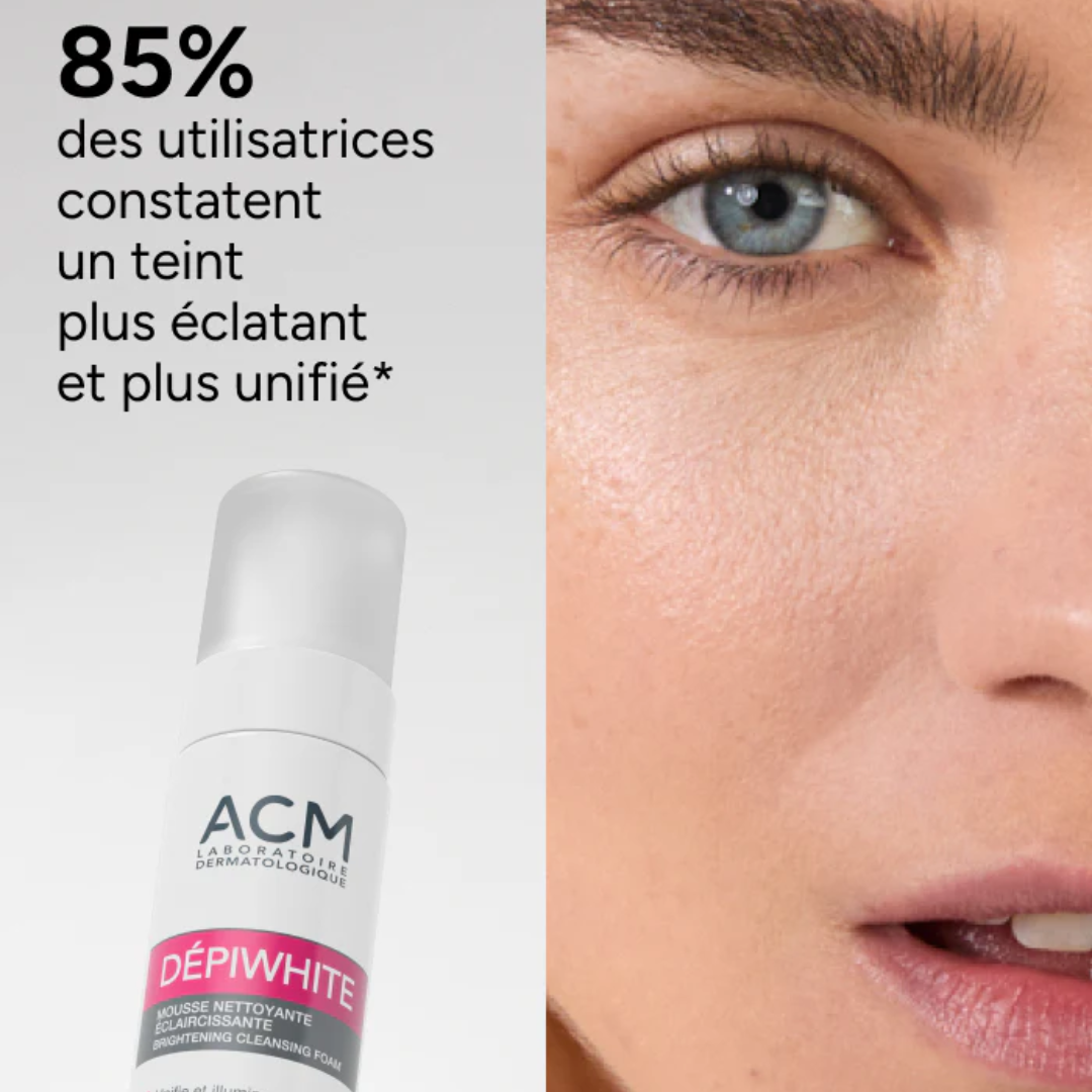 "ACM Dépiwhite mousse nettoyante 200 ml sur laparadulac.com, parapharmacie Tunisie, soin éclaircissant pour un nettoyage doux et efficace du visage."