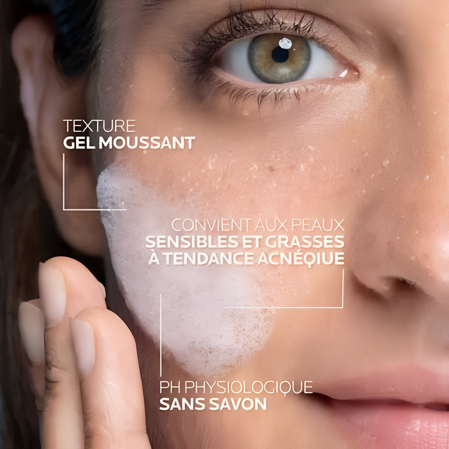 Effaclar Gel Moussant Nettoyant 400ml La Roche-Posay pour peau grasse à imperfections – Disponible sur laparadulac.com, parapharmacie Tunisie.