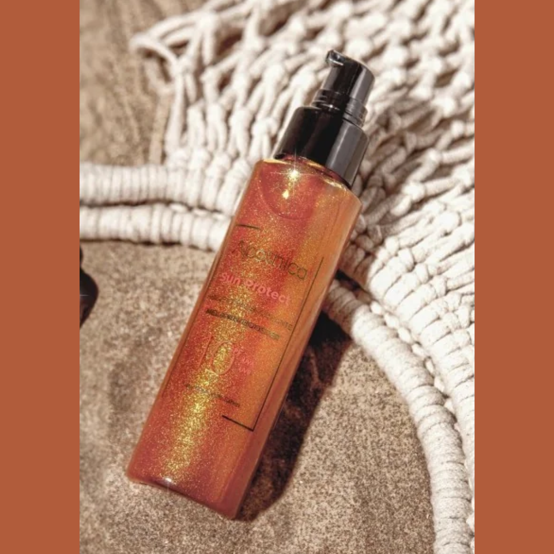 Apothica Huile Bronzante 100ml à base de Monoi de Tahiti, disponible sur laparadulac.com, parapharmacie Tunisie pour un bronzage doré naturel.