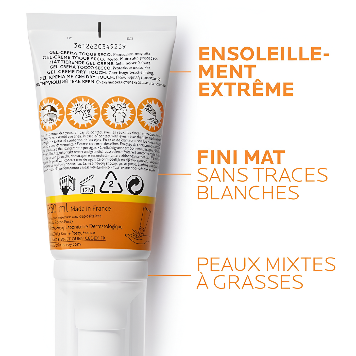 La Roche‑Posay Anthelios UVMune 400 Gel‑Crème Invisible SPF50+ 50 ml peau grasse Tunisie laparadulac.com