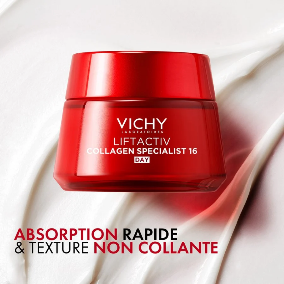 Crème anti-âge Liftactiv Collagen Specialist 16 de Vichy disponible sur laparadulac.com, parapharmacie Tunisie experte en soin du visage à Tunis.