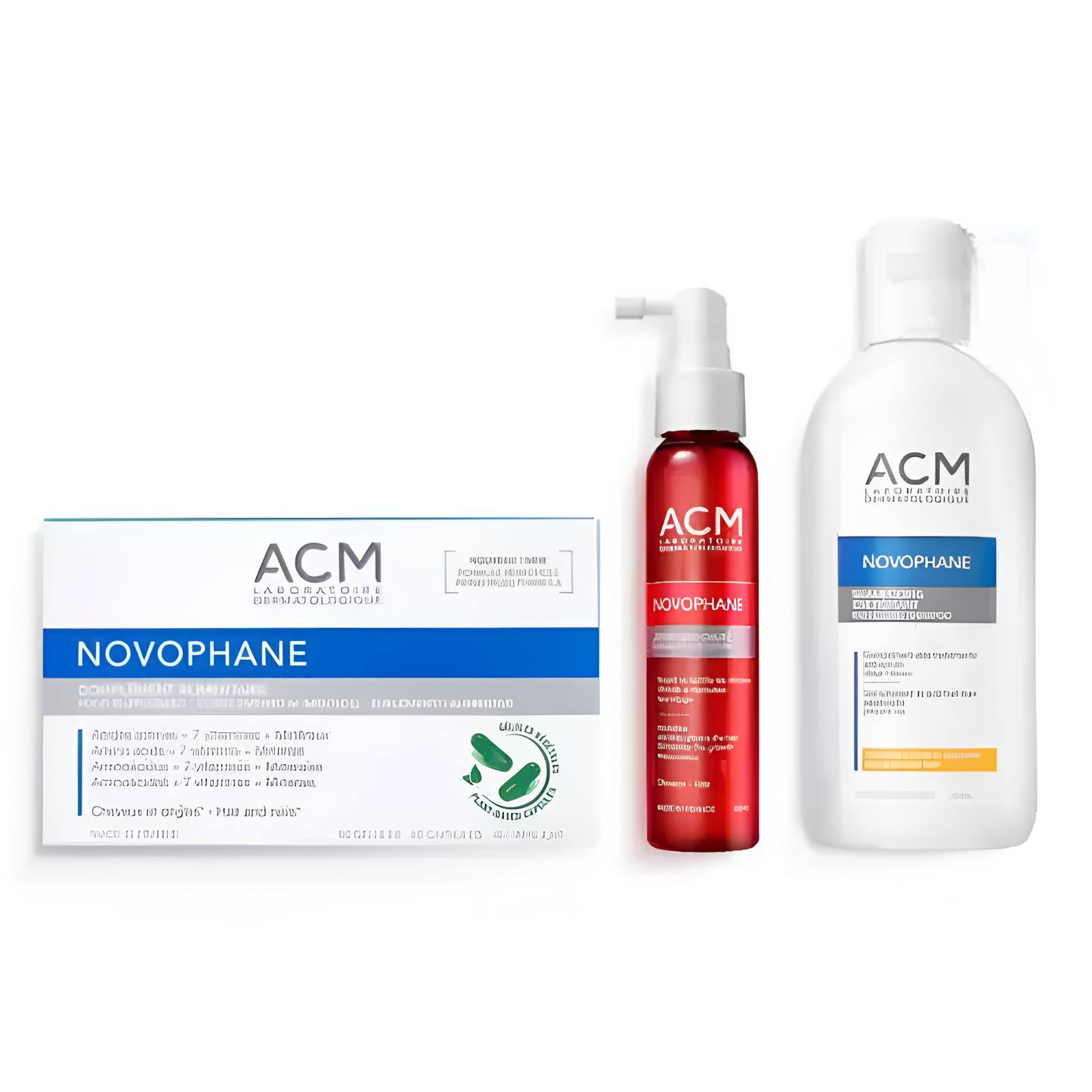 Coffret ACM Novophane anti-chute cheveux, disponible sur laparadulac.com, parapharmacie Tunisie.