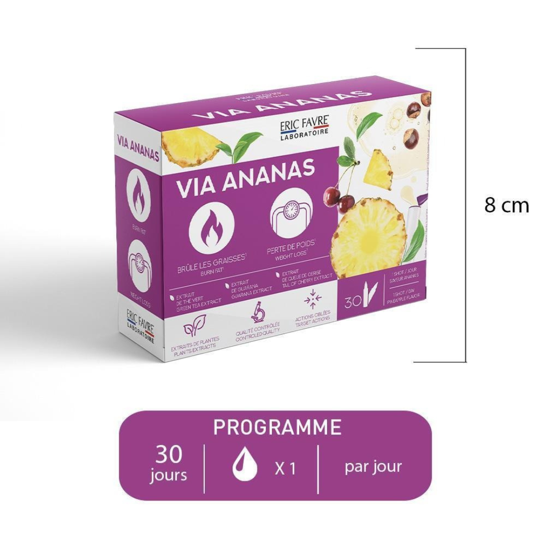 Eric Favre Via Ananas brûle-graisses – complément minceur fruité à base de guarana sur laparadulac.com parapharmacie Tunisie