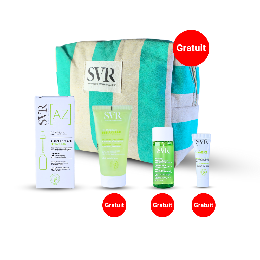 SVR SEBIACLEAR Ampoule Flash | Anti-Imperfections & Éclat Immédiat
Dites adieu aux boutons, pores dilatés et excès de sébum avec SVR SEBIACLEAR Ampoule Flash ! Concentré en niacinamide 5% et zinc, il purifie, matifie et unifie le teint en un temps record. Idéal pour les peaux mixtes à grasses sujettes aux imperfections.
🛒 Disponible sur laparadulac.com, votre parapharmacie en Tunisie au meilleur prix ! 🚀