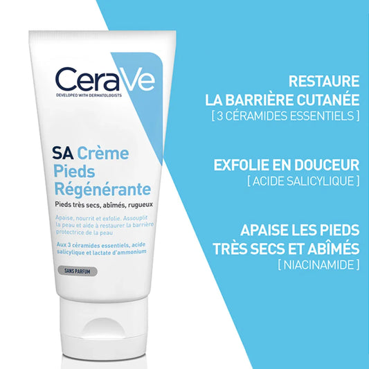 CERAVE Crème Pieds Régénérante Tunisie original authentique - parapharmacie en ligne La Para Du Lac