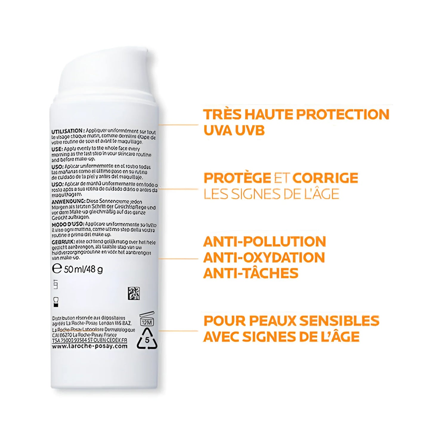 LA ROCHE-POSAY ANTHELIOS Age Correct SPF50 Tunisie original authentique - parapharmacie en ligne La Para Du Lac