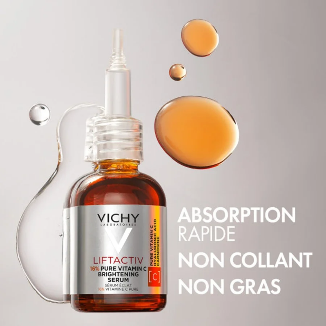 Sérum Vitamine C Liftactiv Vichy 20ml sur laparadulac.com, parapharmacie Tunisie pour éclat visage à Tunis.