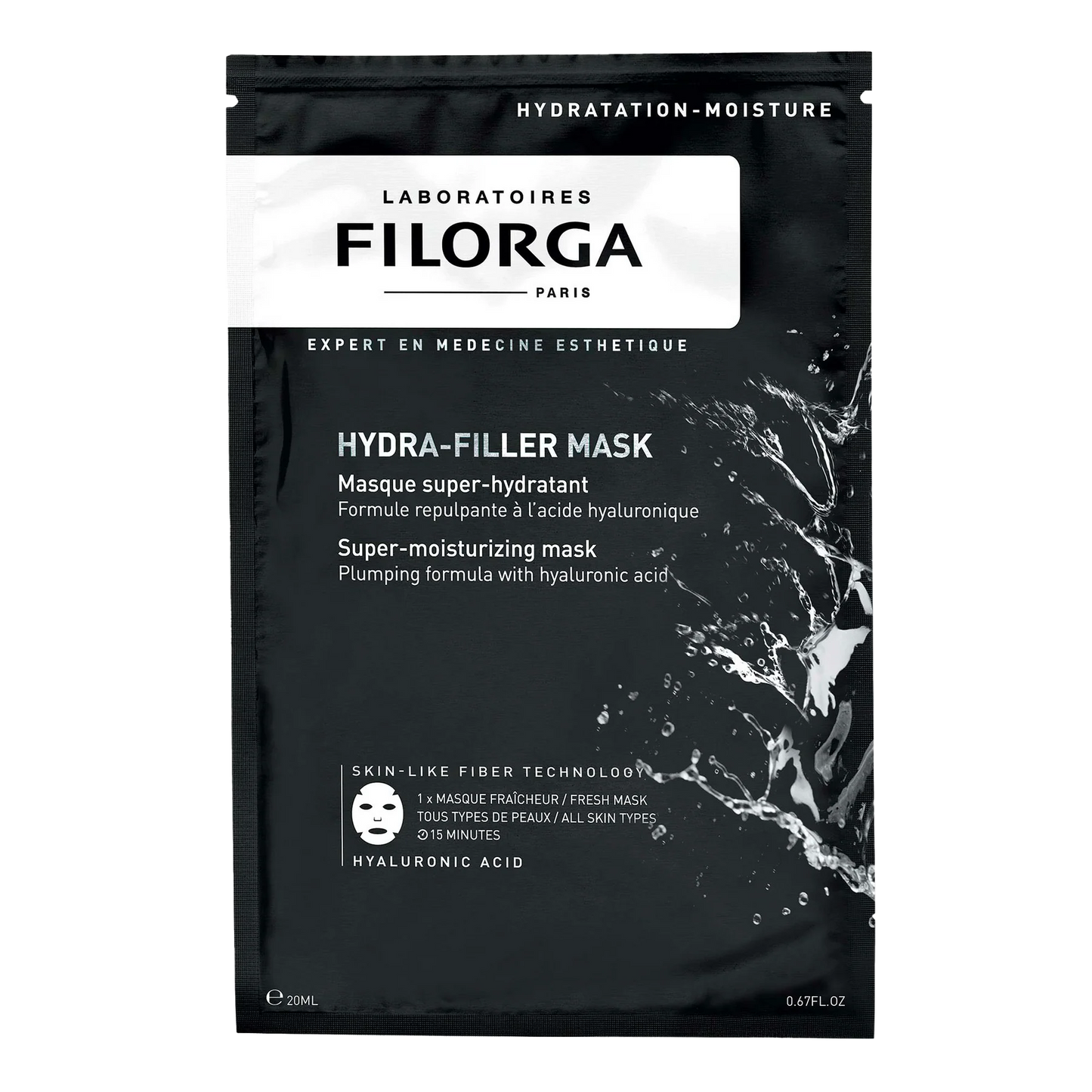 FILORGA HYDRA-FILLER MASK – Masque hydratant visage à l’acide hyaluronique sur laparadulac.com, parapharmacie en ligne en Tunisie