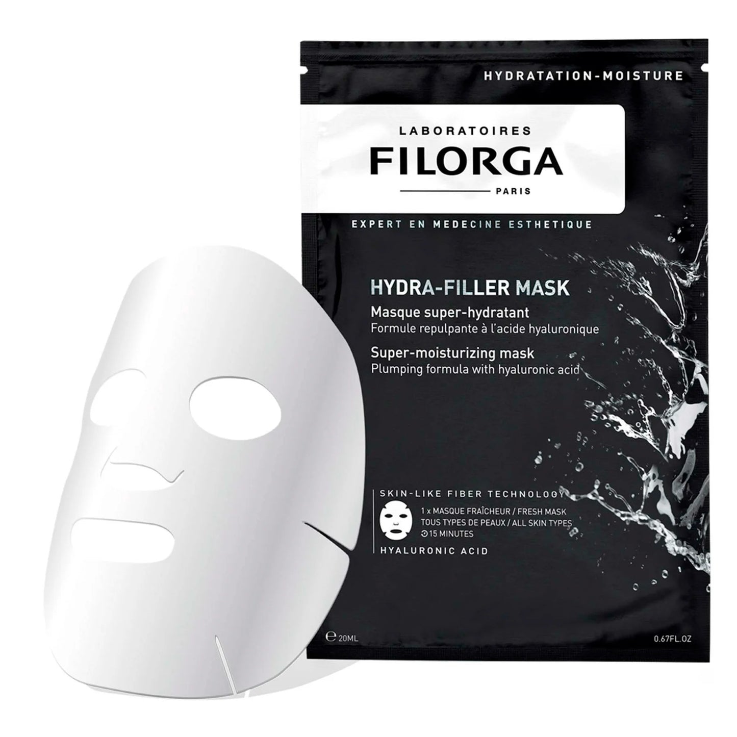 FILORGA HYDRA-FILLER MASK – Masque hydratant visage à l’acide hyaluronique sur laparadulac.com, parapharmacie en ligne en Tunisie