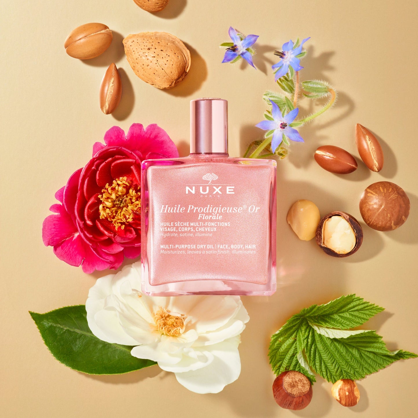 NUXE Huile Prodigieuse Or Florale parfum floral doux Tunisie - huile multi-usage luxe parapharmacie