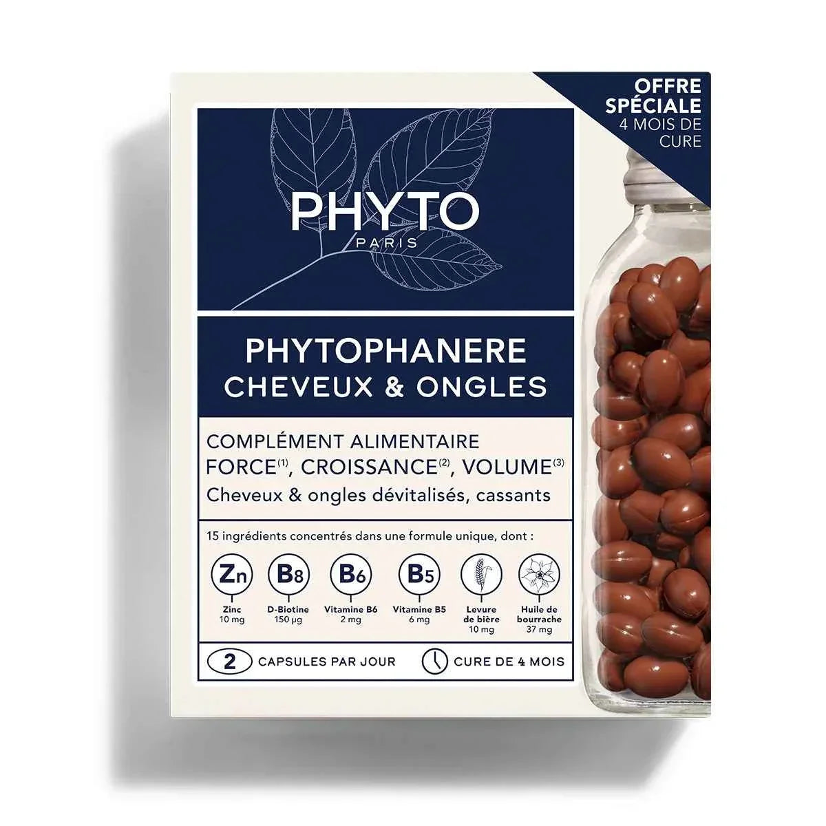 PHYTO PHYTOPHANERE Complément Alimentaire Anti-Chute Cheveux et Ongles Tunisie original authentique - parapharmacie en ligne La Para Du Lac