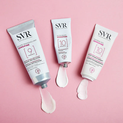 SVR Sensifine Dermo-Nettoyant – Démaquillant doux haute tolérance pour peaux sensibles – Disponible sur La Para du Lac, meilleure parapharmacie en ligne en Tunisie.