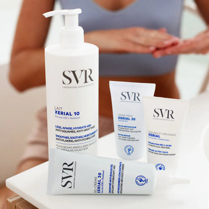 SVR Xerial Peel Masque Pieds – Masque exfoliant pour pieds secs et rugueux – Disponible sur La Para du Lac, parapharmacie en ligne N°1 en Tunisie.