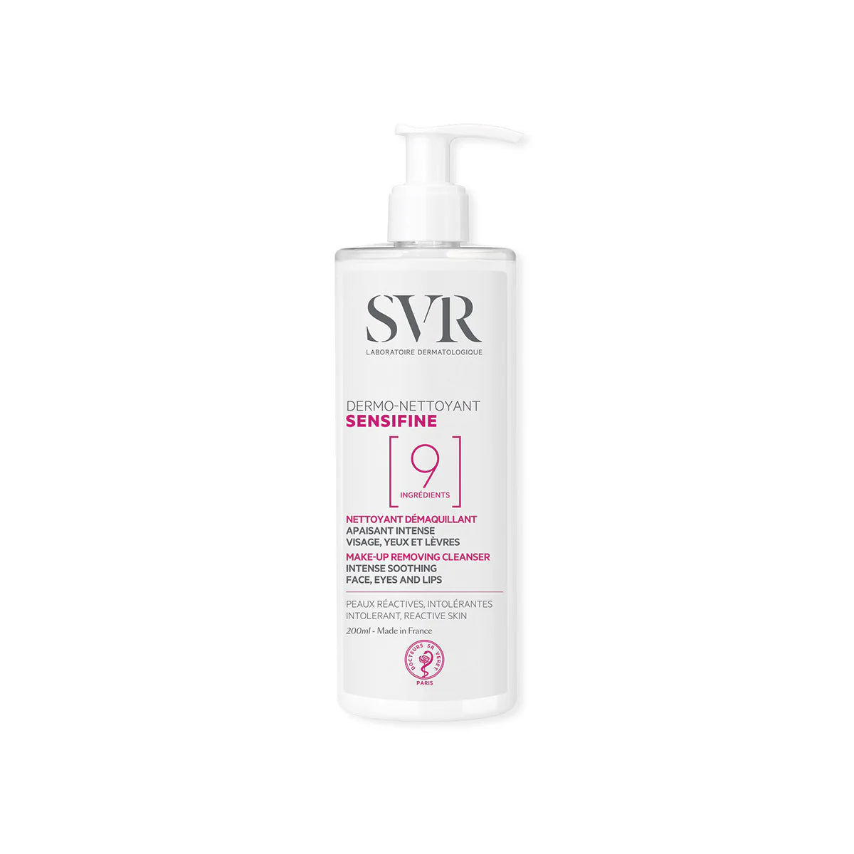 SVR Sensifine Dermo-Nettoyant – Démaquillant doux haute tolérance pour peaux sensibles – Disponible sur La Para du Lac, meilleure parapharmacie en ligne en Tunisie.