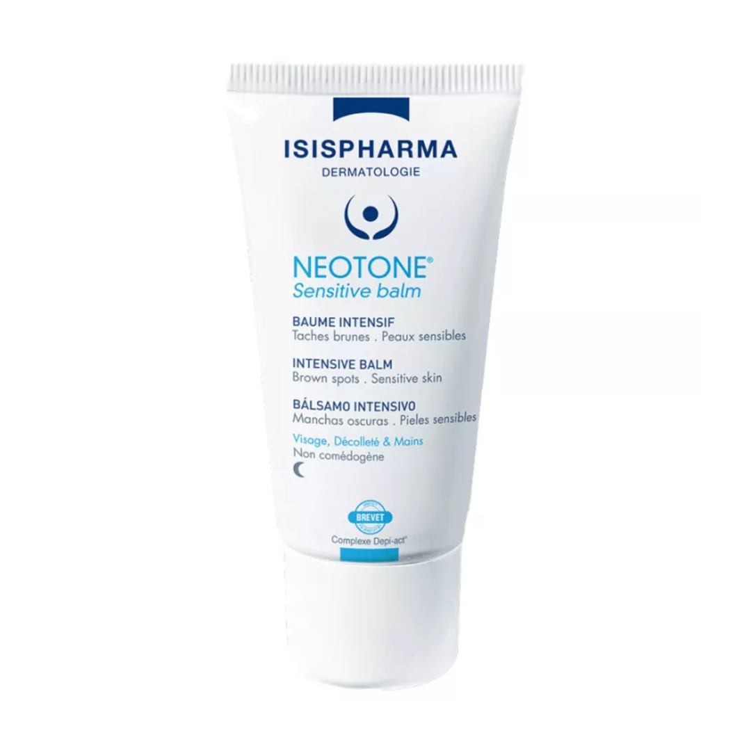 ISISPHARMA Neotone Sensitive Baume Intensif Tunisie – baume dépigmentant visage et corps, soin anti-taches brunes et éclat du teint pour peaux sensibles, dermocosmétique française ISISPHARMA, parapharmacie en ligne Tunisie Lac 2, produits Neotone originaux pas cher Tunisie, acheter Neotone Sensitive Baume Intensif en Tunisie sur laparadulac.com
