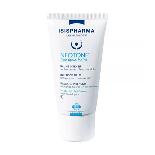 ISISPHARMA Neotone Sensitive Baume Intensif Tunisie – baume dépigmentant visage et corps, soin anti-taches brunes et éclat du teint pour peaux sensibles, dermocosmétique française ISISPHARMA, parapharmacie en ligne Tunisie Lac 2, produits Neotone originaux pas cher Tunisie, acheter Neotone Sensitive Baume Intensif en Tunisie sur laparadulac.com
