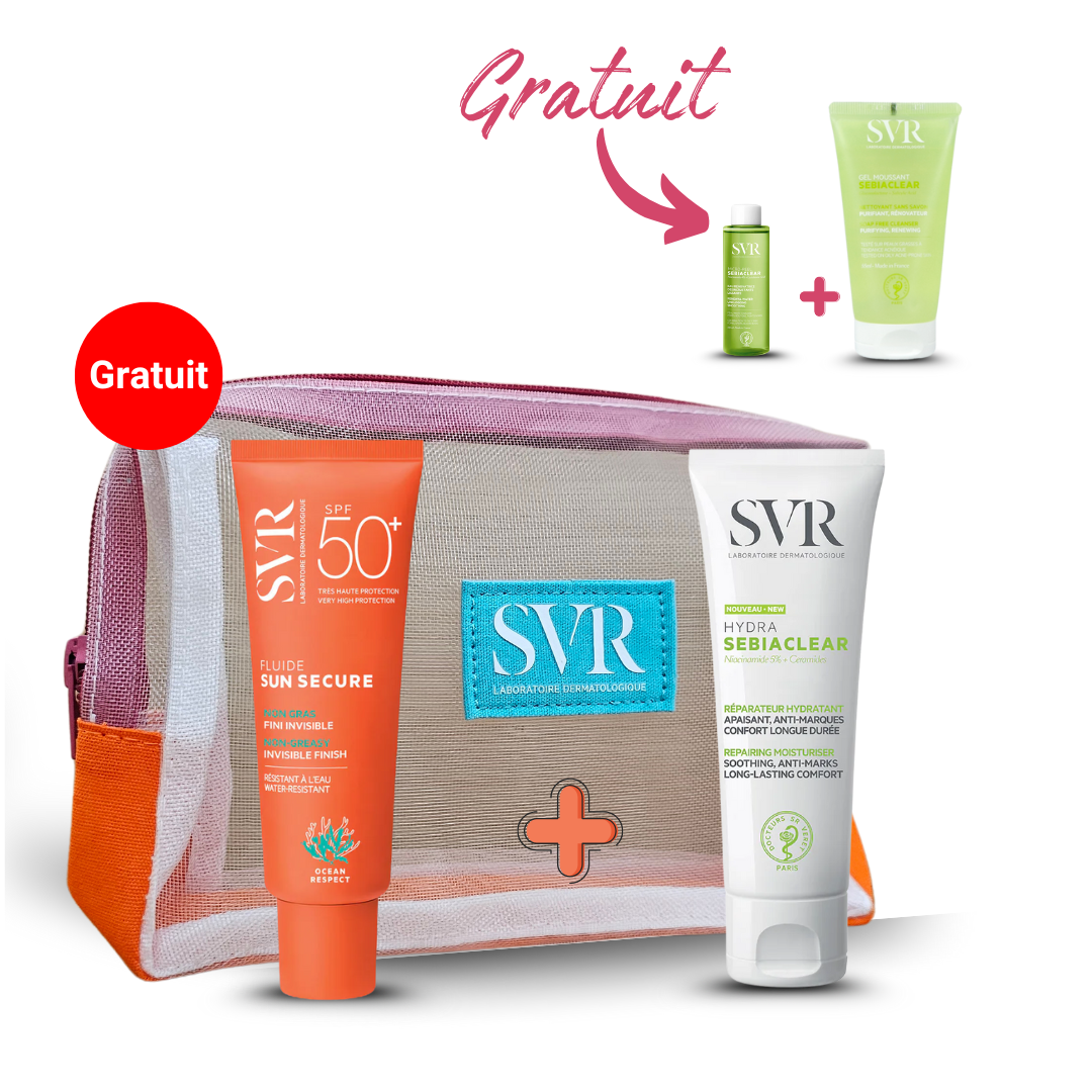 SVR Crème Solaire + Sebiaclear Hydra  + 3 Cadeaux Offerts
