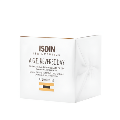 ISDIN A.G.E. Reverse Day – Crème anti-âge remodelante visage 50 ml – Disponible sur laparadulac.com – Laparadulac Parapharmacie Tunisie.

