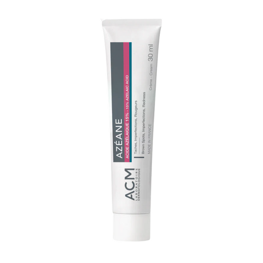 "ACM Azéane crème à l’acide azélaïque 15% sur laparadulac.com, parapharmacie Tunisie, soin anti-taches, anti-imperfections et éclat visage."

