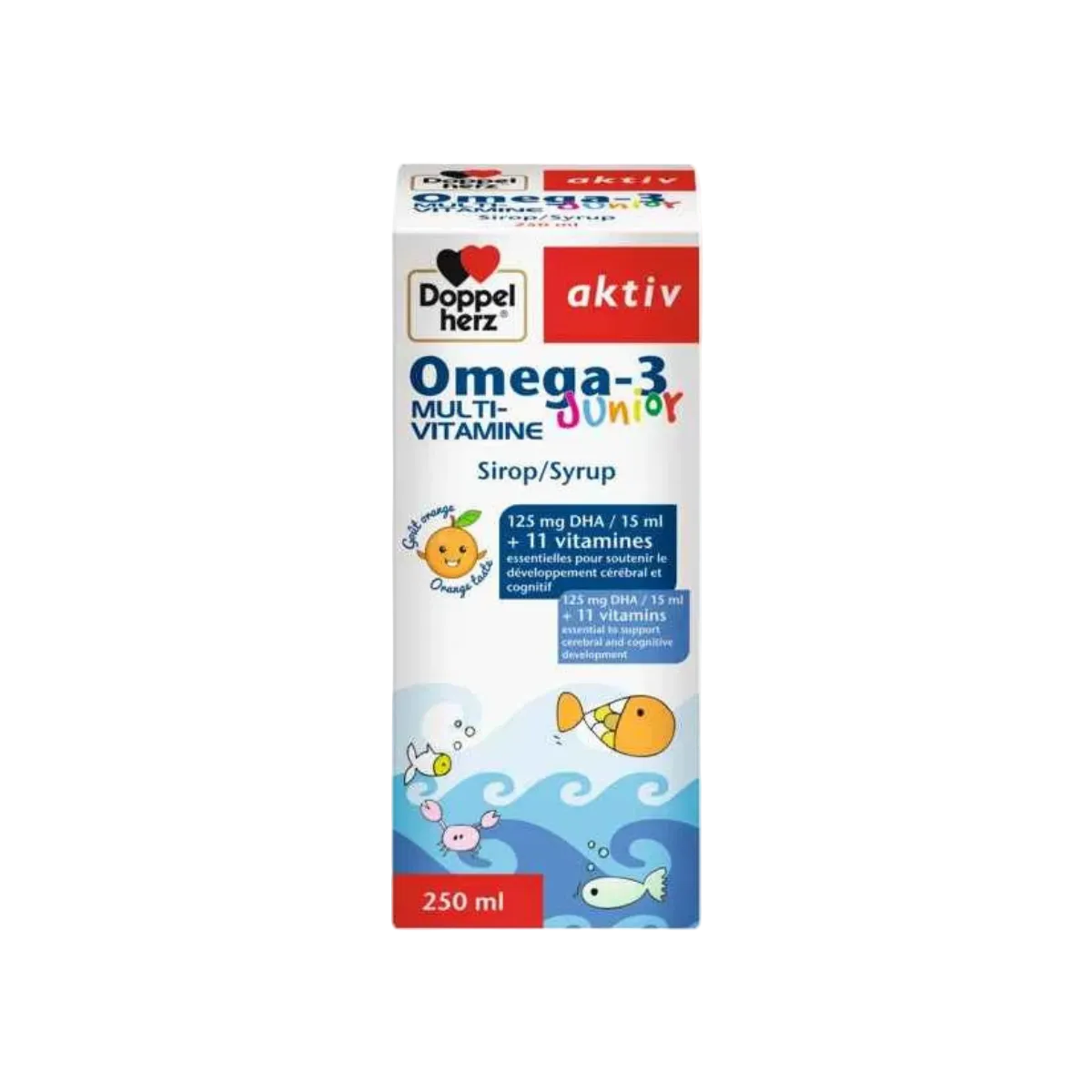 AKTIV Omega-3 Junior Multi-Vitamine – oméga 3 + vitamines enfants – parapharmacie Tunisie
