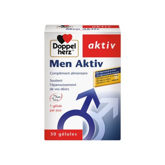 Doppelherz AKTIV Men 30 gélules – complément homme vitalité masculine, libido et vie intime – Tunisie