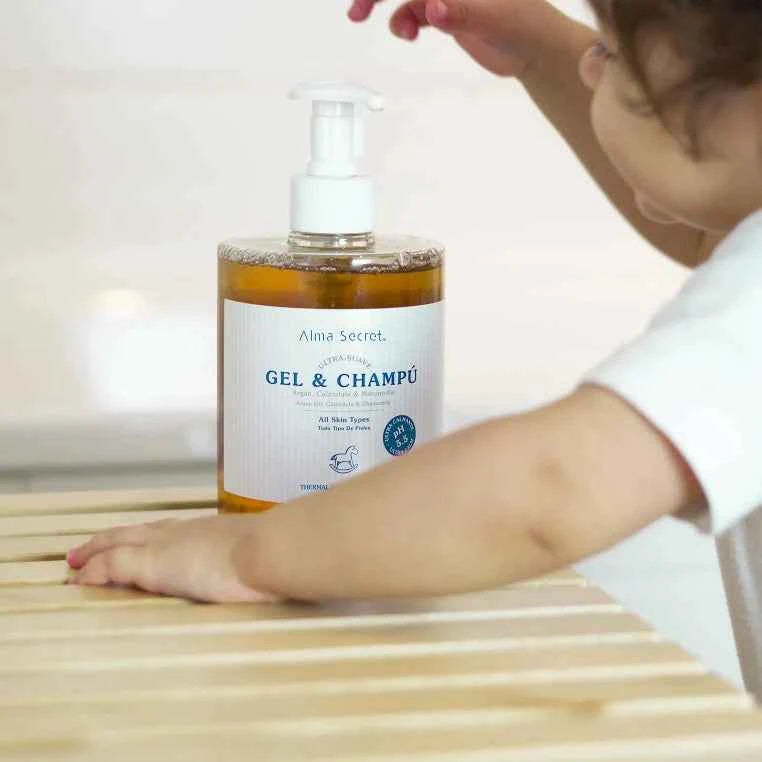 ALMA SECRET gel douche shampooing 2en1 cheveux brillants peau propre soin lavant Tunisie La Para du Lac