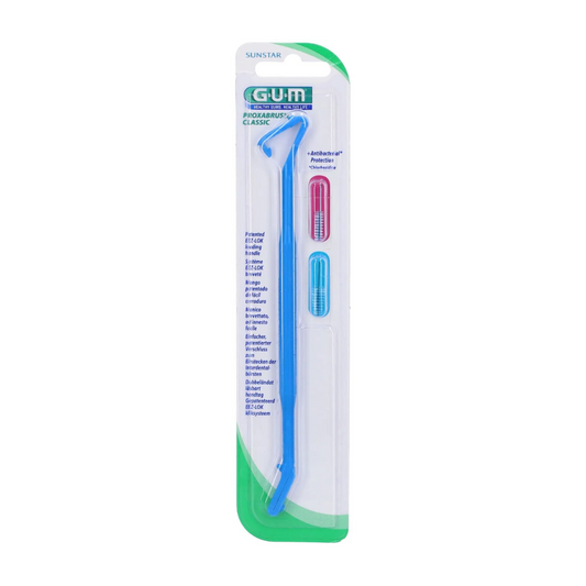 GUM Classic Manche Porte Brossette 605, laparadulac.com, parapharmacie Tunisie, accessoire brossettes interdentaires, hygiène dentaire complète
