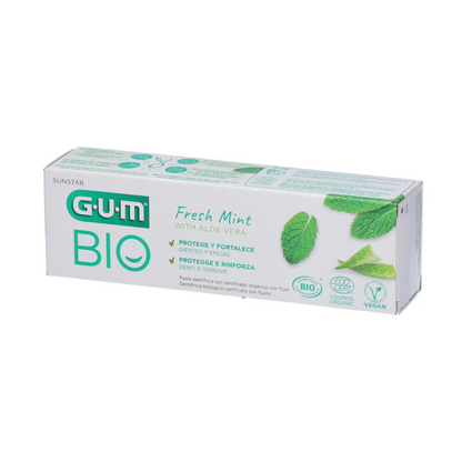 Dentifrice bio GUM menthe fraîche à l’aloe vera, en vente sur laparadulac.com, parapharmacie Tunisie pour hygiène bucco-dentaire naturelle