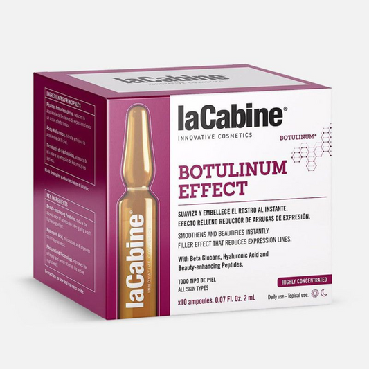 La Cabine Botulinum Effect – Ampoules lissantes anti-rides – Soin visage Botox-like disponible en Tunisie sur laparadulac.com.


