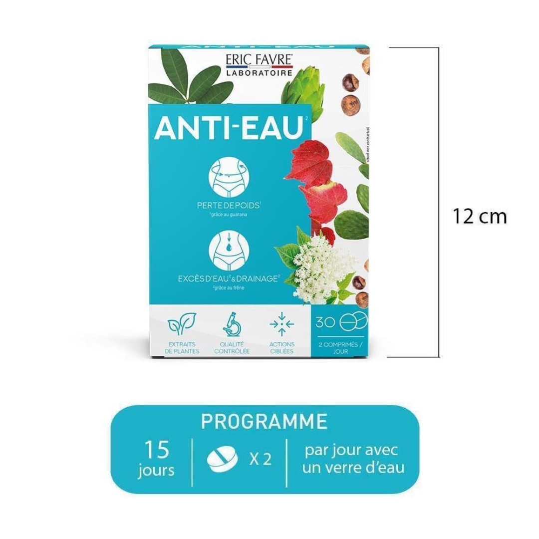 Programme Anti‑Eau 15 jours sur laparadulac.com, parapharmacie Tunisie : complément drainant, rétention d’eau, silhouette dégonflée.

