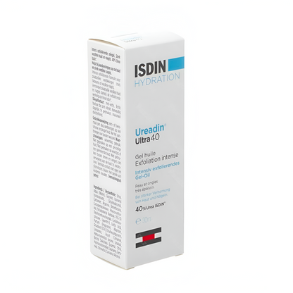 ISDIN UREADIN Ultra 40 Gel-Huile Exfoliant 30 ml – Soin pied et ongles épais. Laparadulac Parapharmacie Tunisie. Disponible sur laparadulac.com

