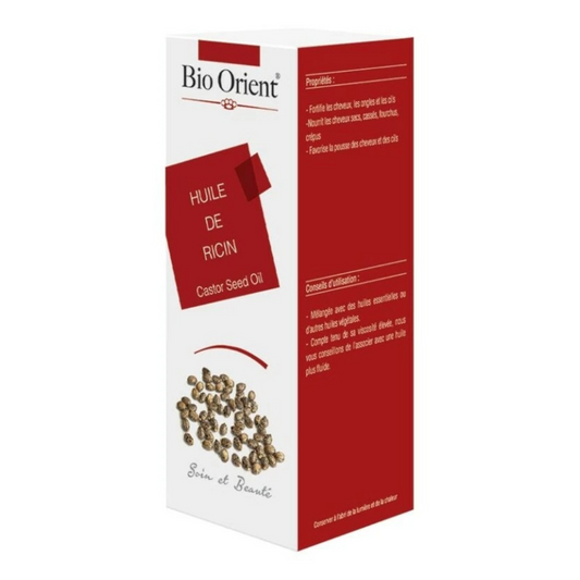 Huile de ricin Bio Orient pour cheveux et cils – soin naturel disponible en Tunisie sur laparadulac.com, parapharmacie Tunisie.